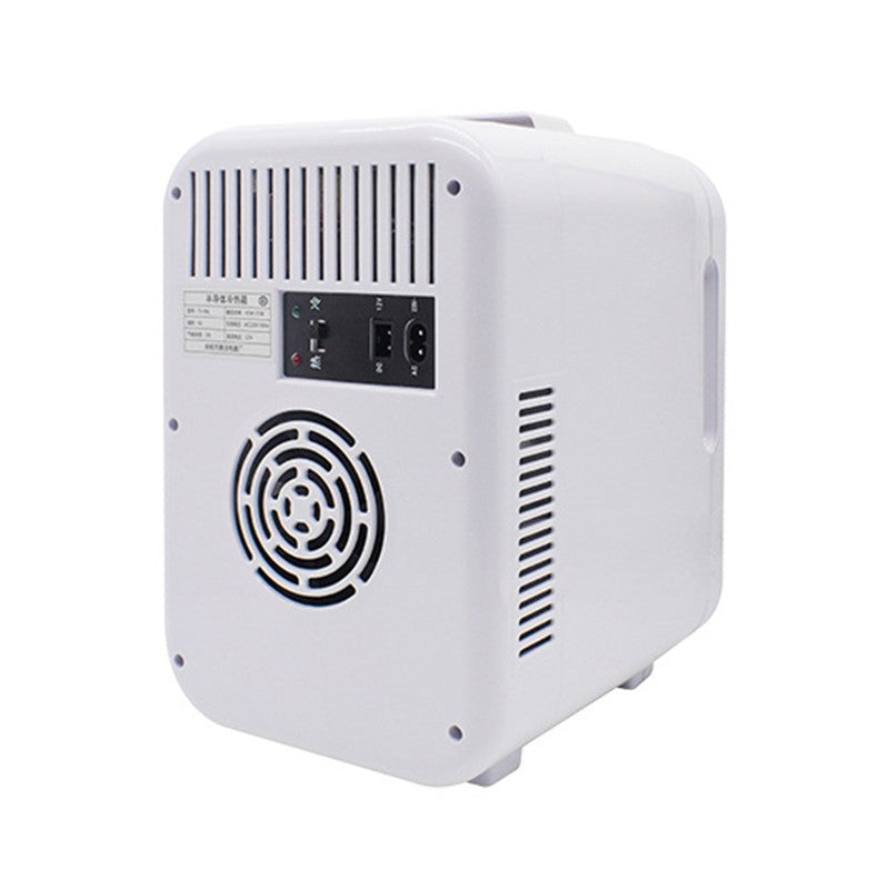 Mini frigider cosmetice, dubla functie de incalzire/racire, portabil, 8L, alb