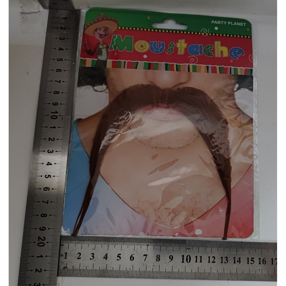 Mustata Falsa pentru Deghizari, Petreceri Tematice, din Panza, Autoadeziv, 10 x 15 cm, Model Roscat, Maro