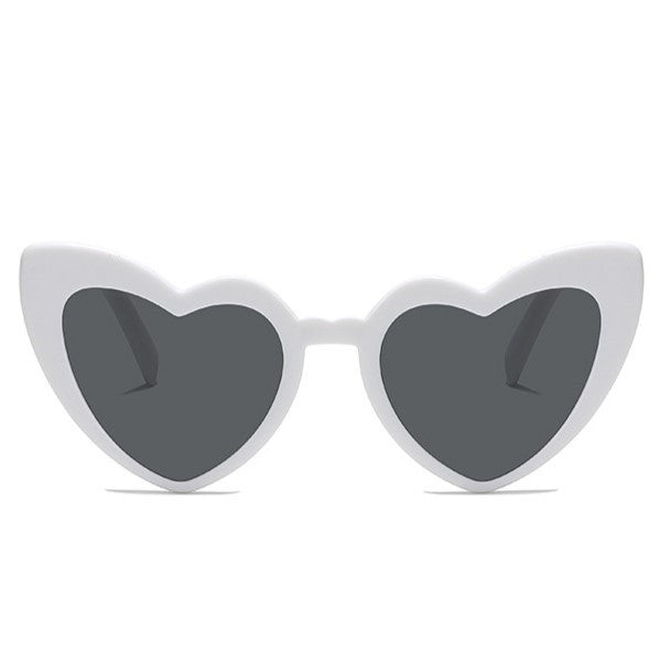 Ochelari in Forma de Inima, pentru Petrecerea Burlacitelor, Tematica Nunta, Protectie Soare, 14.7x4.9x14.2 cm, Alb