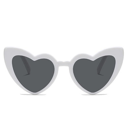 Ochelari in Forma de Inima, pentru Petrecerea Burlacitelor, Tematica Nunta, Protectie Soare, 14.7x4.9x14.2 cm, Alb