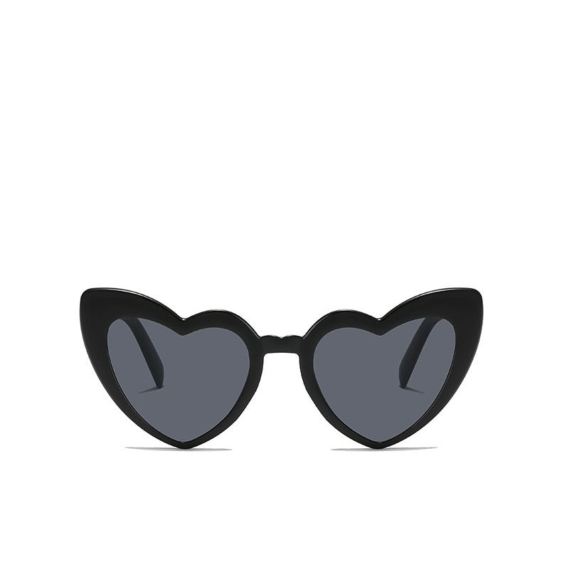 Ochelari in Forma de Inima, pentru Petrecerea Burlacitelor, Tematica Nunta, Protectie Soare, 14.7x4.9x14.2 cm, Negru