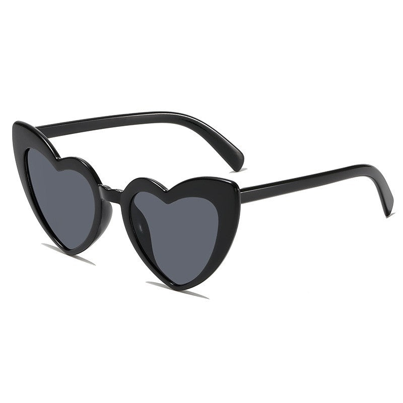 Ochelari in Forma de Inima, pentru Petrecerea Burlacitelor, Tematica Nunta, Protectie Soare, 14.7x4.9x14.2 cm, Negru