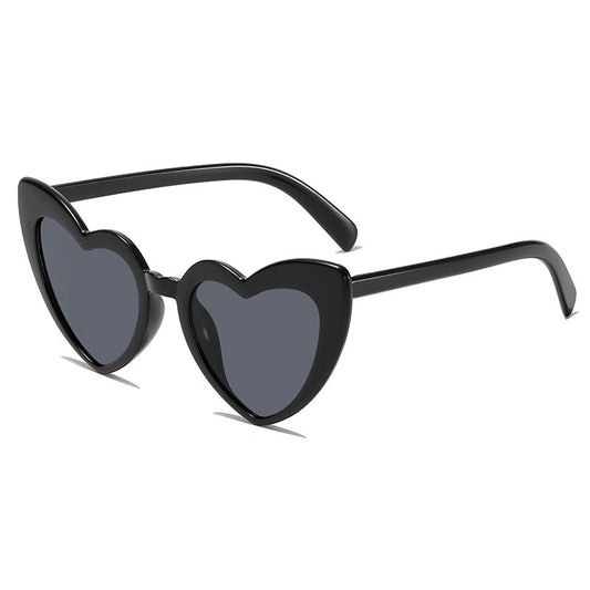 Ochelari in Forma de Inima, pentru Petrecerea Burlacitelor, Tematica Nunta, Protectie Soare, 14.7x4.9x14.2 cm, Negru
