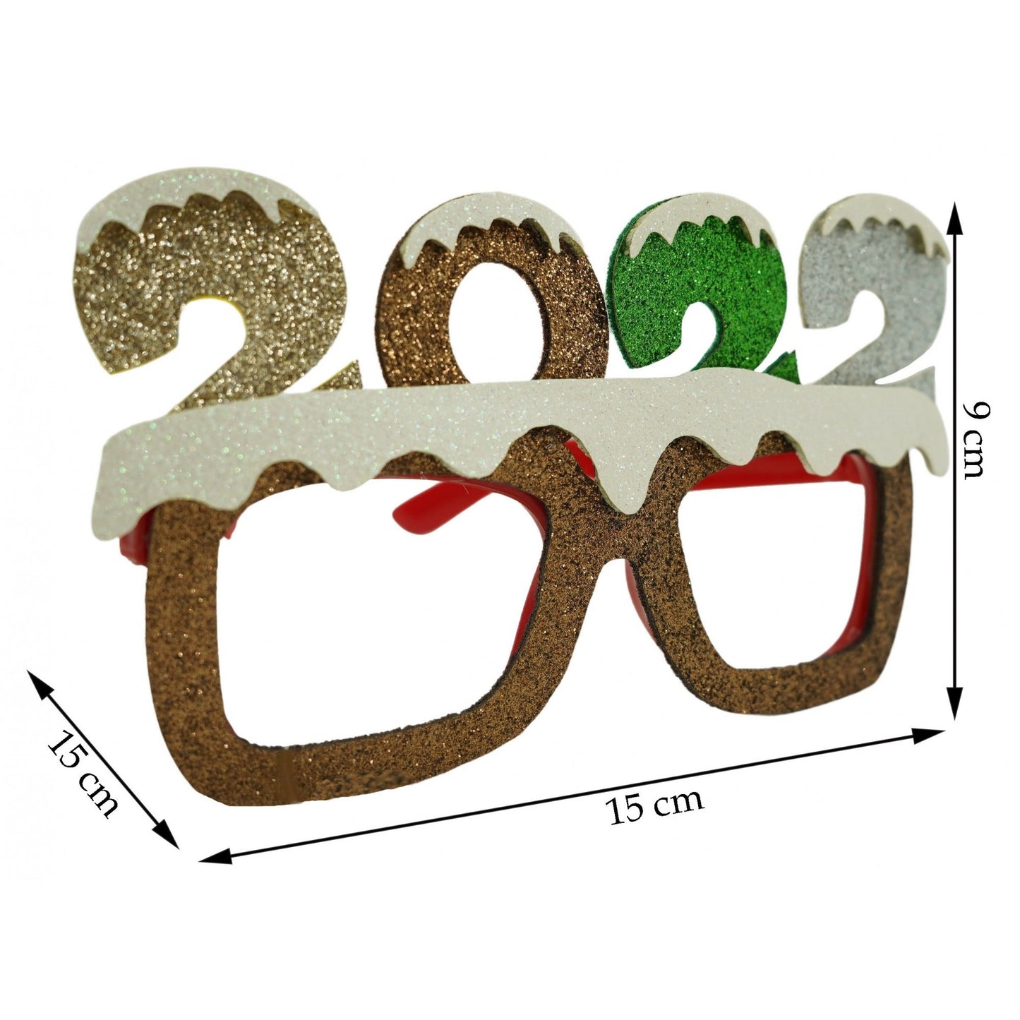 Ochelari petrecere de Revelion, 2022, Maro, din Plastic si Poliester
