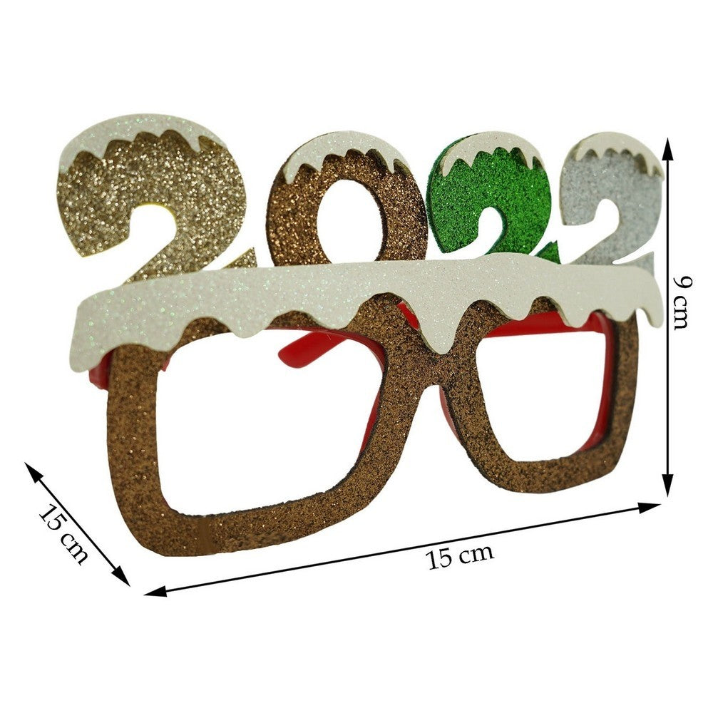 Ochelari petrecere de Revelion, 2022, Maro, din Plastic si Poliester