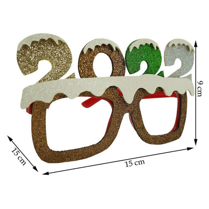 Ochelari petrecere de Revelion, 2022, Maro, din Plastic si Poliester