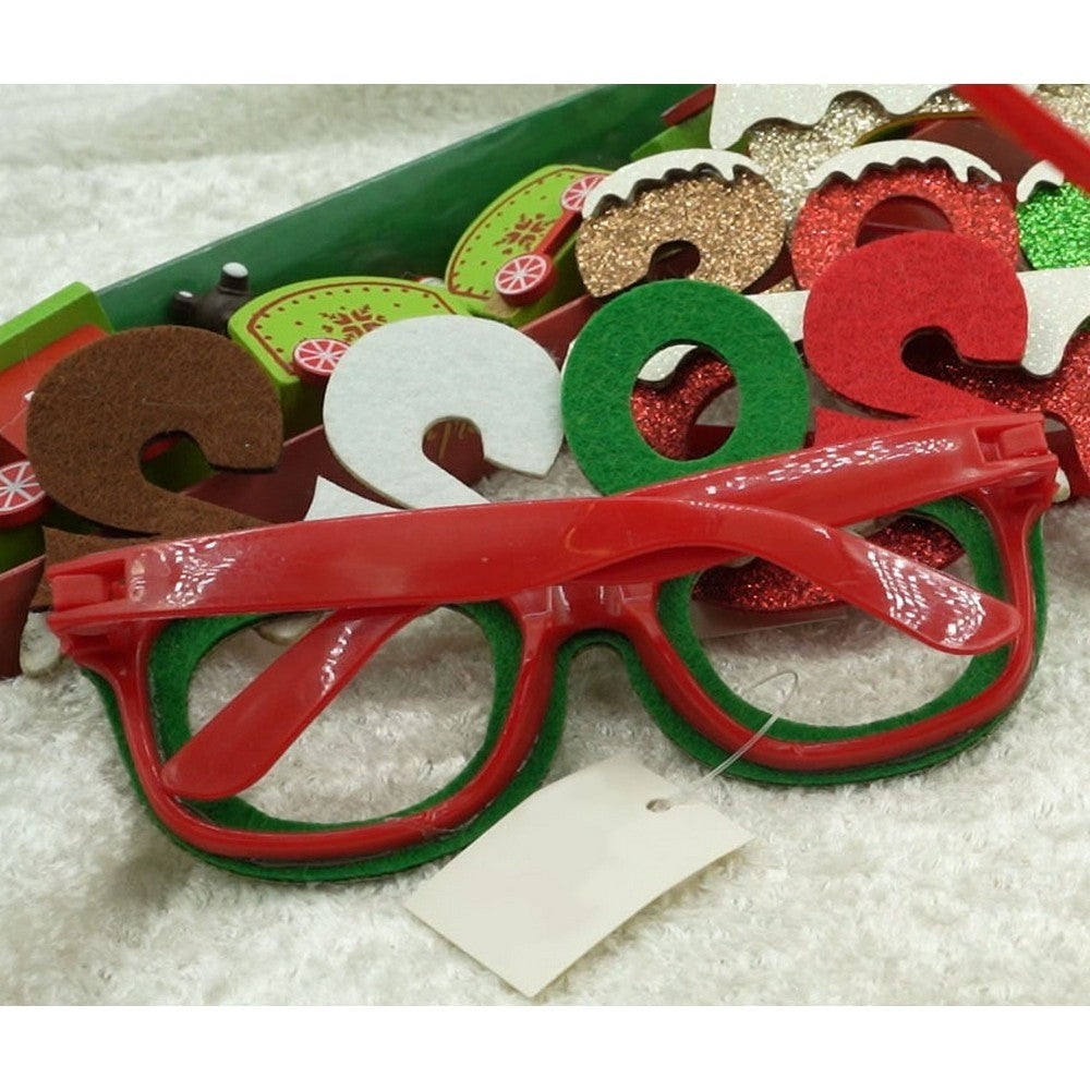 Ochelari petrecere de Revelion, 2022, Verde, din Plastic si Poliester