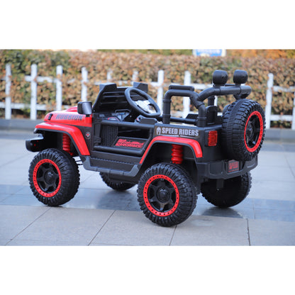 Mașină Electrică pentru Copii, Off-Road, Conectare Bluetooth, telecomandă, Tracțiune Integrală, Lumina Intermitenta, Baterie 12V 7Ah, 120x63x68cm, Rosu
