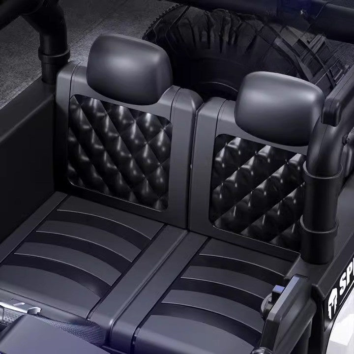 Mașină Electrică pentru Copii, Off-Road, Conectare Bluetooth, telecomandă, Tracțiune Integrală, Lumina Intermitenta, Baterie 12V 7Ah, 120x63x68cm, Rosu