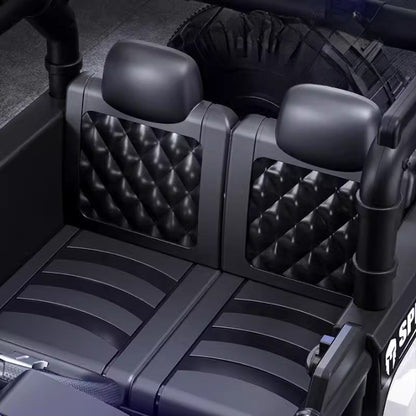 Mașină Electrică pentru Copii, Off-Road, Conectare Bluetooth, telecomandă, Tracțiune Integrală, Lumina Intermitenta, Baterie 12V 7Ah, 120x63x68cm, Rosu
