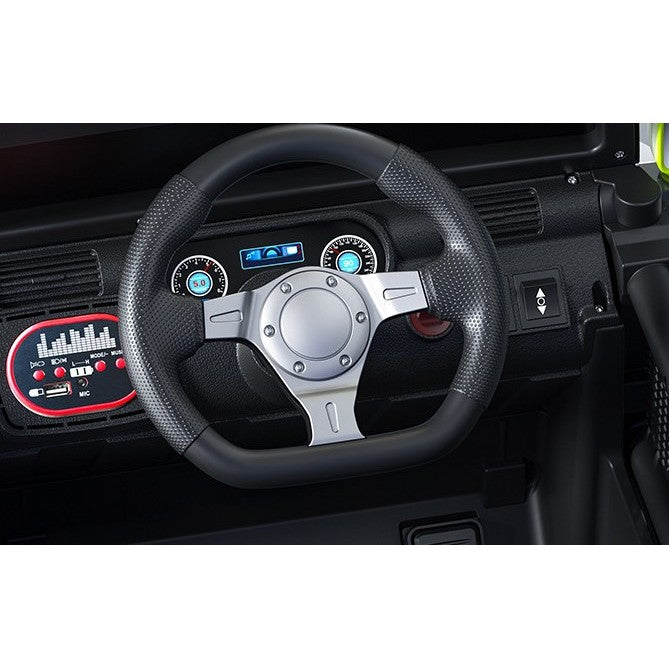 Mașină Electrică pentru Copii, Off-Road, Conectare Bluetooth, telecomandă, Tracțiune Integrală, Lumina Intermitenta, Baterie 12V 7Ah, 120x63x68cm, Rosu