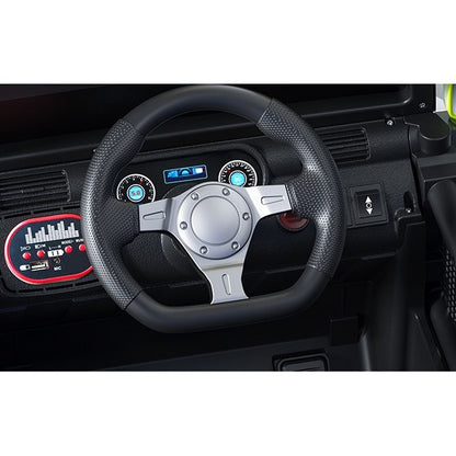 Mașină Electrică pentru Copii, Off-Road, Conectare Bluetooth, telecomandă, Tracțiune Integrală, Lumina Intermitenta, Baterie 12V 7Ah, 120x63x68cm, Rosu