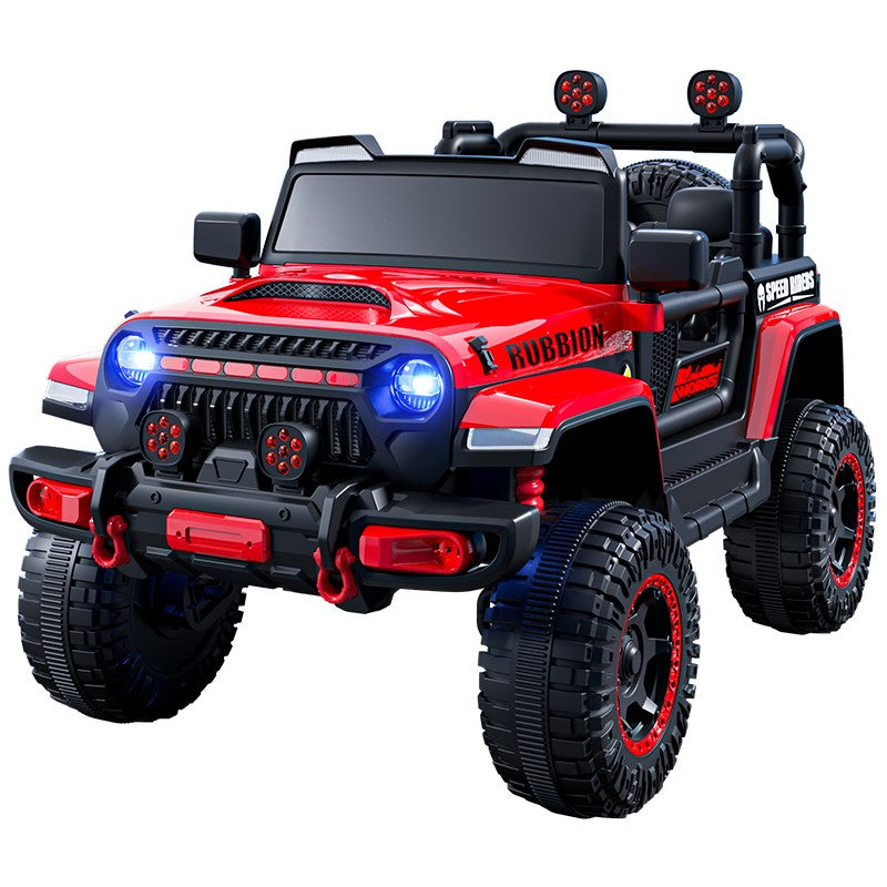 Mașină Electrică pentru Copii, Off-Road, Conectare Bluetooth, telecomandă, Tracțiune Integrală, Lumina Intermitenta, Baterie 12V 7Ah, 120x63x68cm, Rosu
