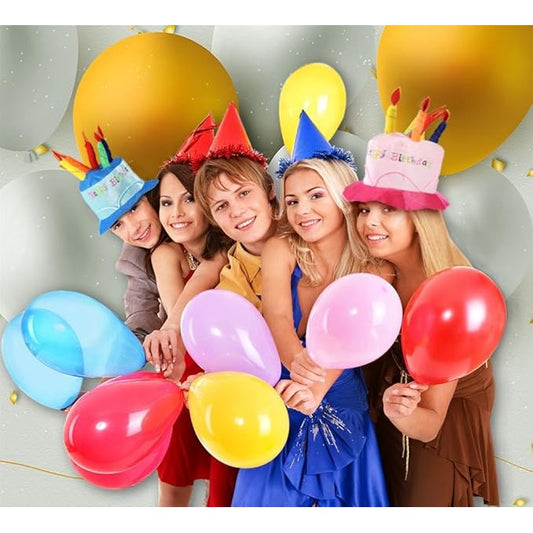Palarie Happy Birthday, Accesoriu pentru Petrecere, Model Tort, Tematica Aniversare, 60x60x55 cm, Roz