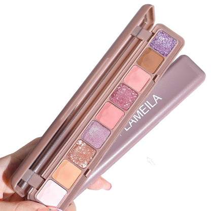 Paleta Farduri, 9 Culori, Farduri Mate si Sidefate, Rezistenta la Apa, Oglinda, 10 g,  9 x 3 x 2 cm, Valabilitate 3 Ani, Multicolor
