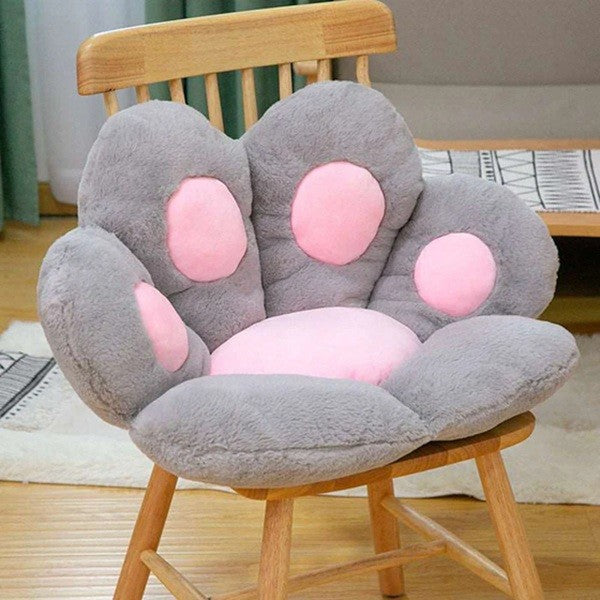 Perna Decorativa, Model Laba de Pisica, din Plus, pentru Scaun/Canapea/Podea, 80 x 70 cm, Gri