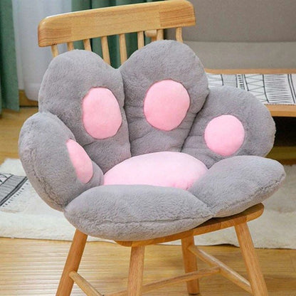 Perna Decorativa, Model Laba de Pisica, din Plus, pentru Scaun/Canapea/Podea, 80 x 70 cm, Gri
