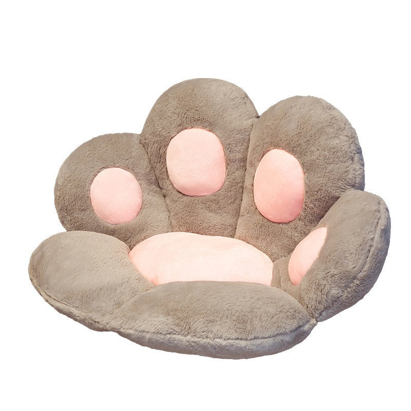 Perna Decorativa, Model Laba de Pisica, din Plus, pentru Scaun/Canapea/Podea, 80 x 70 cm, Gri