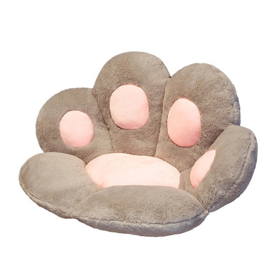 Perna Decorativa, Model Laba de Pisica, din Plus, pentru Scaun/Canapea/Podea, 80 x 70 cm, Gri