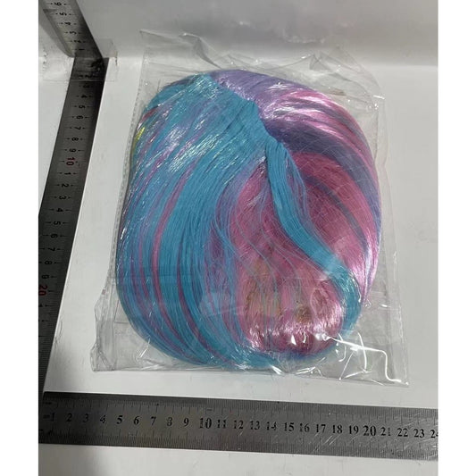 Peruca Cosplay, Tunsoare Bob cu Breton, pentru Carnaval, Halloween, Petreceri Tematice, din PET, Marime Universala, Multicolor
