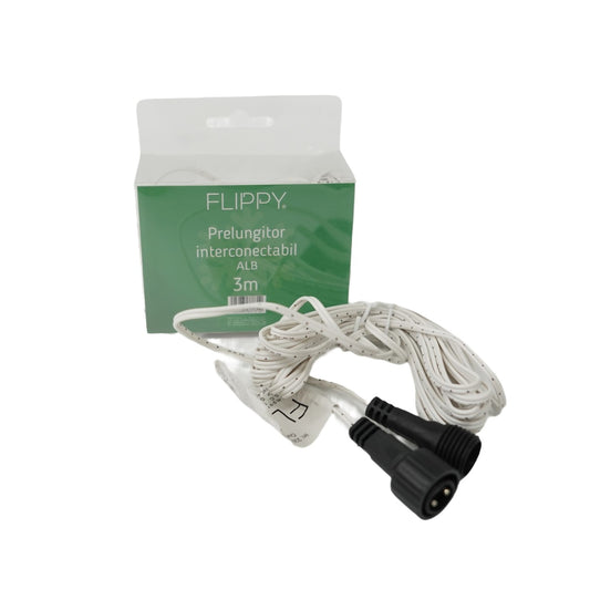 Prelungitor Instalatie Luminoasa, 3 m, 230V, Fir Alb