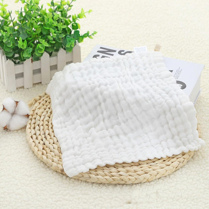 Prosop Absorbant, din Bumbac, 6 Straturi, 30 x 30 cm, Alb