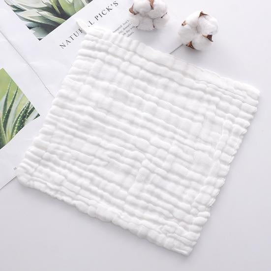 Prosop Absorbant, din Bumbac, 6 Straturi, 30 x 30 cm, Alb