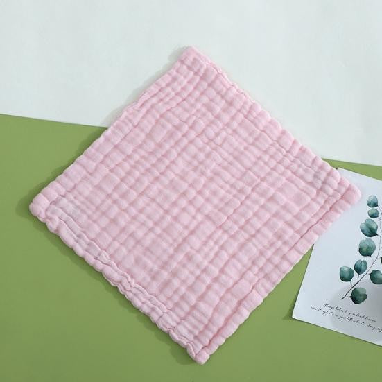 Prosop Absorbant, din Bumbac, 6 Straturi, 30 x 30 cm, Roz