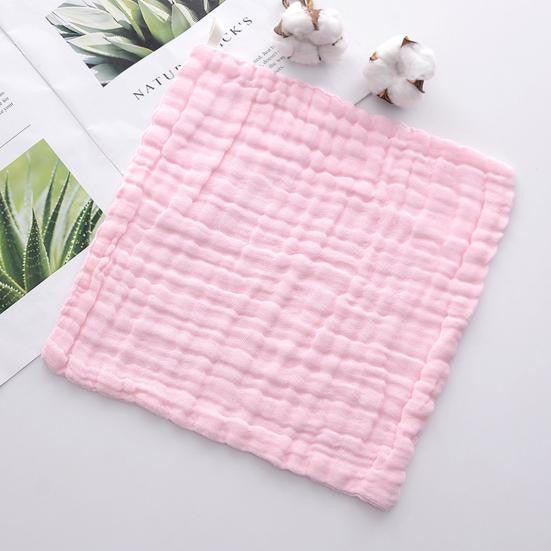 Prosop Absorbant, din Bumbac, 6 Straturi, 30 x 30 cm, Roz