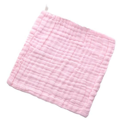 Prosop Absorbant, din Bumbac, 6 Straturi, 30 x 30 cm, Roz
