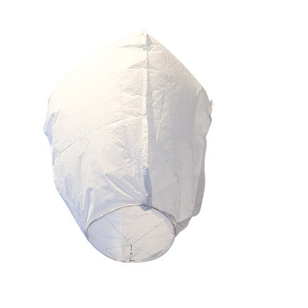 Lampion zburator, hartie biodegradabila, Alb
