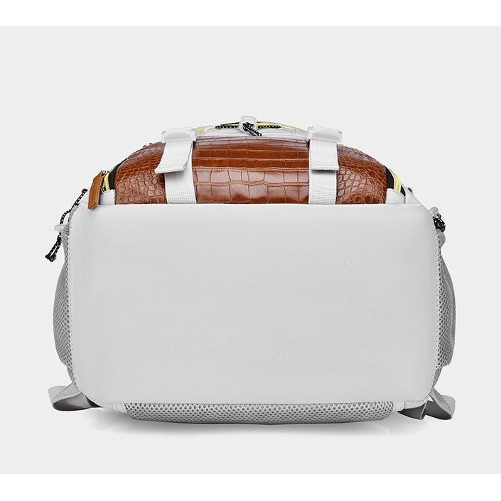 Rucsac Multifunctional pentru Calatorie, pentru Alpinism, Voiaj, Drumetii, din Panza Oxford, 34x16x52 cm, Alb