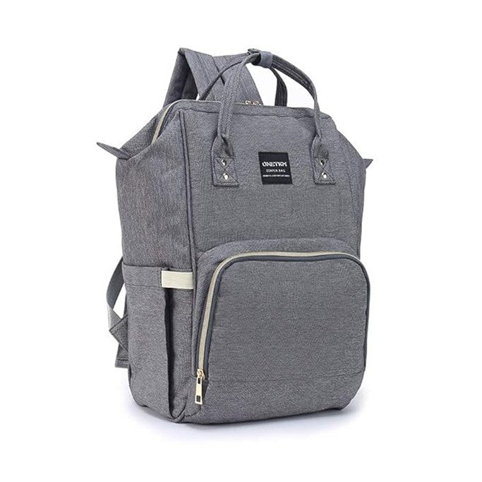 Rucsac Multifunctional pentru Mamici, din Panza Oxford, Compartimentare Multipla, Impermeabil, 43 x 18 x 26 cm, Gri Inchis