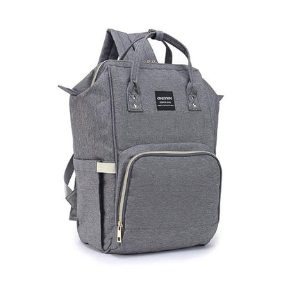 Rucsac Multifunctional pentru Mamici, din Panza Oxford, Compartimentare Multipla, Impermeabil, 43 x 18 x 26 cm, Gri Inchis