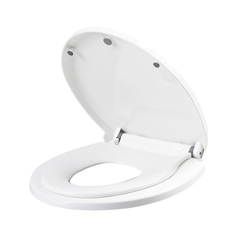 Capac de Toaleta cu Reductie 2 in 1, pentru Copii si Adulti, Coborare Lenta si Silentioasa, Instalare Usoara, din PP5 , in Forma de V, Alb