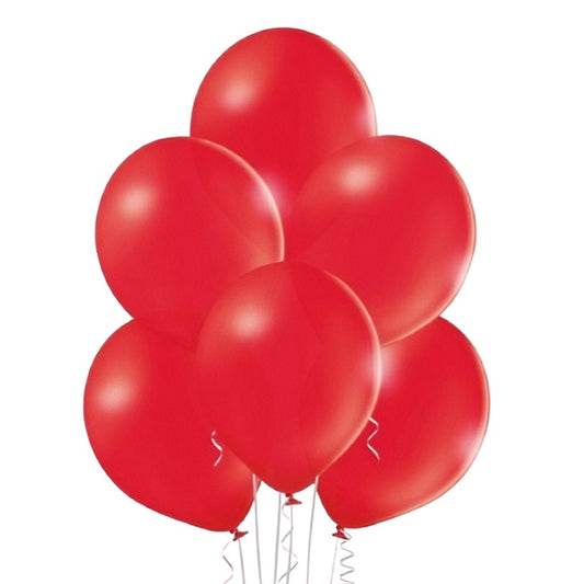 Set 10 Baloane din Latex, Model Party, 13 cm, 1 g, Rosu