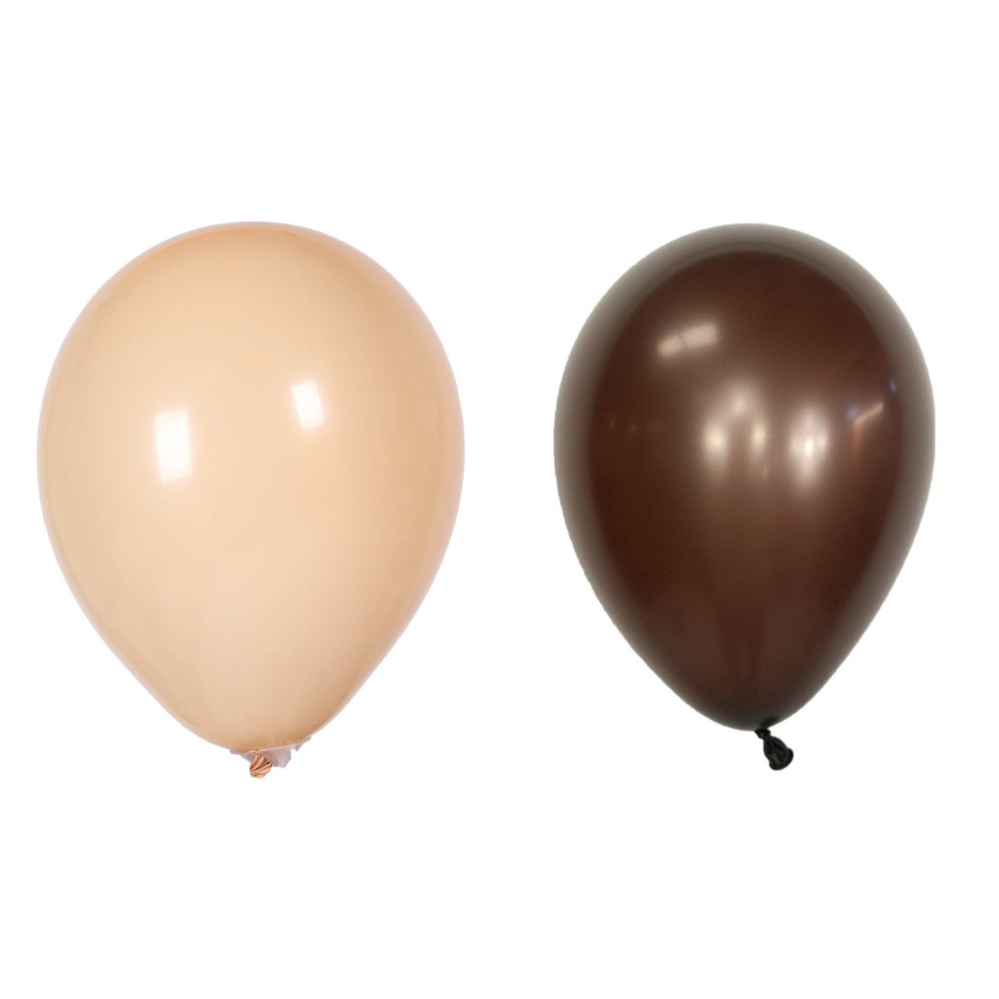 Set 10 Baloane din Latex, Model Party, 30 cm, 5x Maro, 5x Bej, 2.8 g
