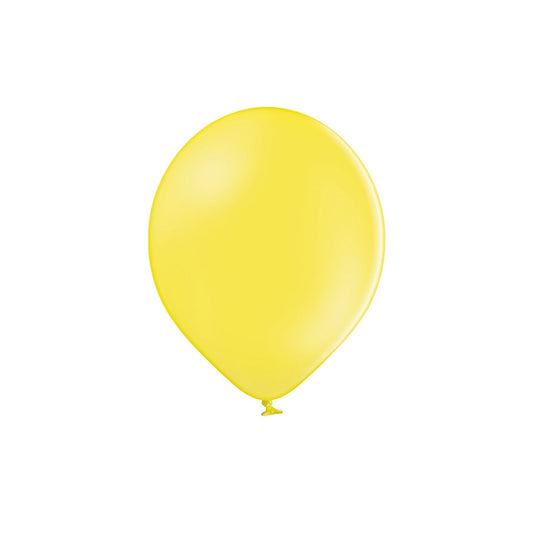 Set 10 Baloane din Latex, Model Party cu Buline si Simple, 30 cm, Galben, 2.8 g