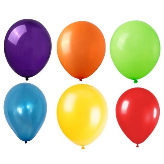 Set 10 Baloane din Latex, Model Party, 30 cm, Multicolore, 2.8 g
