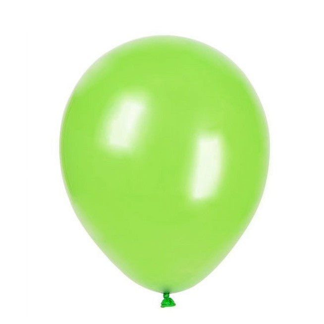 Set 10 Baloane din Latex, Model Party, 30 cm, Verde Diferite Nuante, 2.8 g