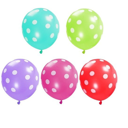Set 10 Baloane din Latex, Model Party Buline, 2x Albastru, 2x Verde, 2x Mov, 2x Roz, 2x Rosu, 23 cm, 1.4g