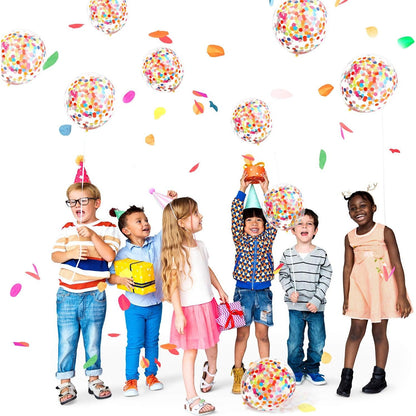 Set 10 Baloane din Latex, Model Party Confetti, 30 cm, Multicolore, 2.8 g