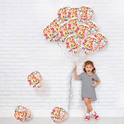 Set 10 Baloane din Latex, Model Party Confetti, 30 cm, Multicolore, 2.8 g
