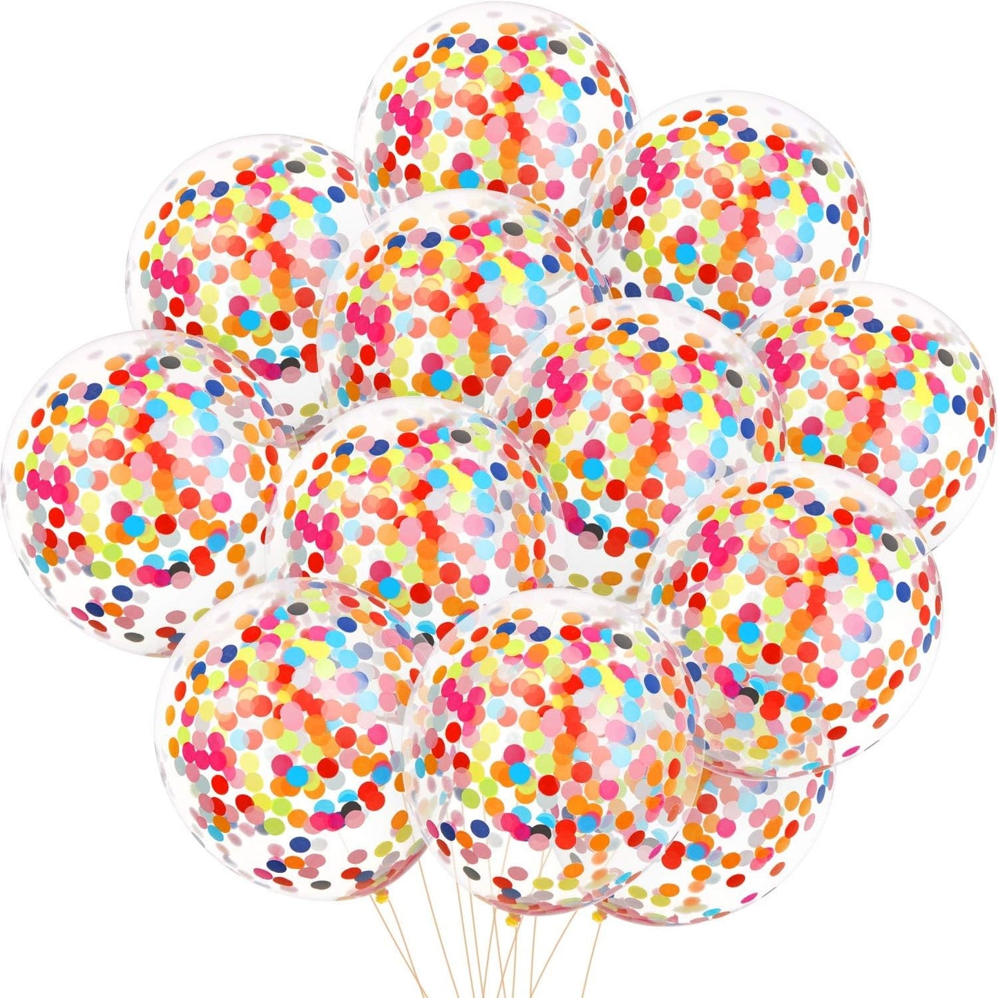 Set 10 Baloane din Latex, Model Party Confetti, 30 cm, Multicolore, 2.8 g