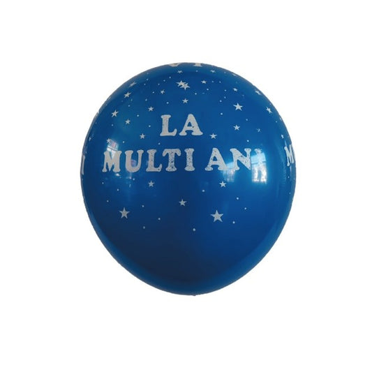Set 10 Baloane din Latex, Model Party, Print Aniversare La Multi Ani, 23 cm, Albastre