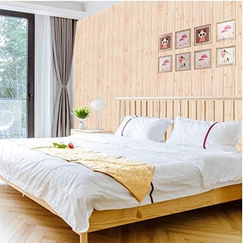 Set 10 Placi Tapet 3D, 70 x 70 cm, Grosime 3 mm, din Rasina, Tip Placi de Lemn, Suprafata Acoperita 4.9 mp, Crem Deschis
