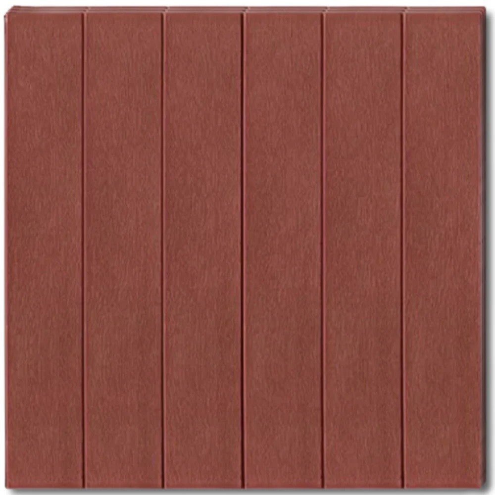 Set 10 Placi Tapet 3D, 70 x 70 cm, Grosime 3 mm, din Rasina, Tip Placi de Lemn, Suprafata Acoperita 4.9 mp, Caramiziu