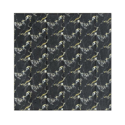 Set 10 Placi Tapet 3D, 70 x 70 cm, Grosime 3 mm, din Rasina, Tip Placi de Lemn, Suprafata Acoperita 4.9 mp, Negru