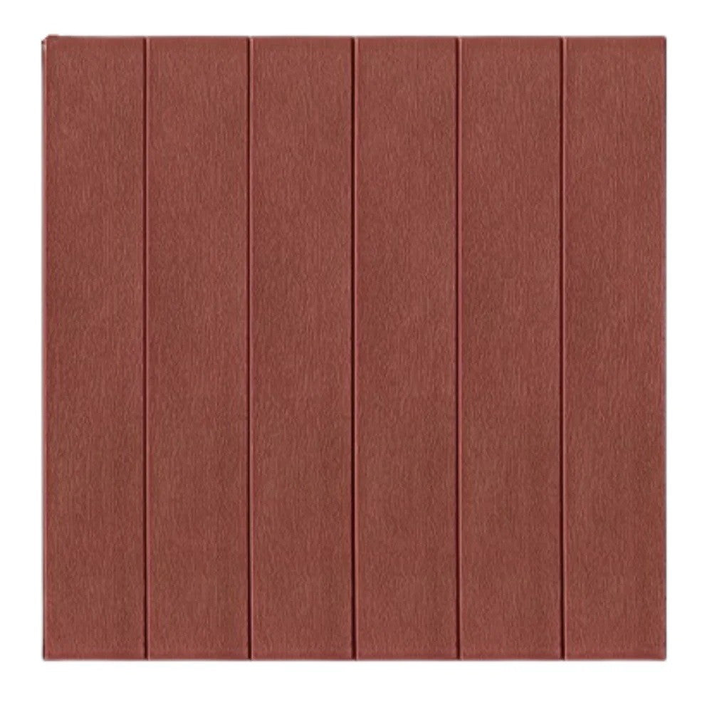 Set 10 Placi Tapet 3D, 70 x 70 cm, Grosime 3 mm, din Rasina, Tip Placi de Lemn, Suprafata Acoperita 4.9 mp, Caramiziu