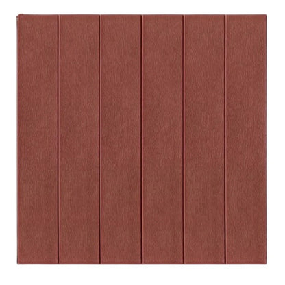 Set 10 Placi Tapet 3D, 70 x 70 cm, Grosime 3 mm, din Rasina, Tip Placi de Lemn, Suprafata Acoperita 4.9 mp, Caramiziu